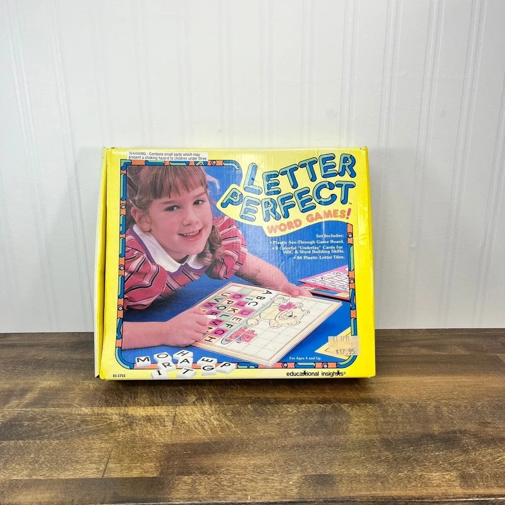 Vtg 1985 Letter Perfect Word Games in Box Educational Insights Ages 4+ Complete